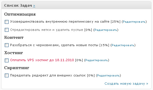 Умный список задач для WordPress